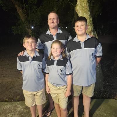 Kevin Boyder ( Manager of team white) Dustin Walklate, Ava Boyder, Wimpie Nel